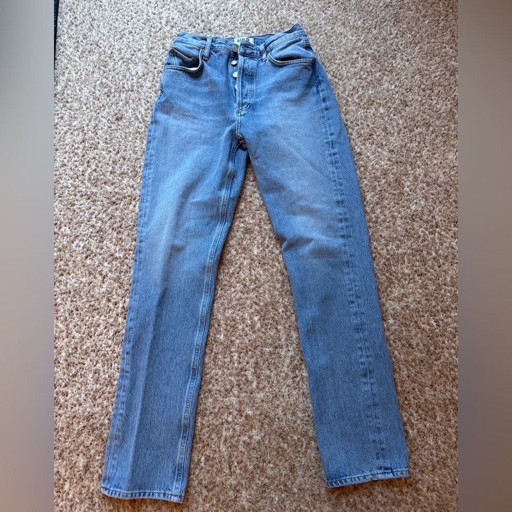 Agolde button fly High Rise Jeans Size 24